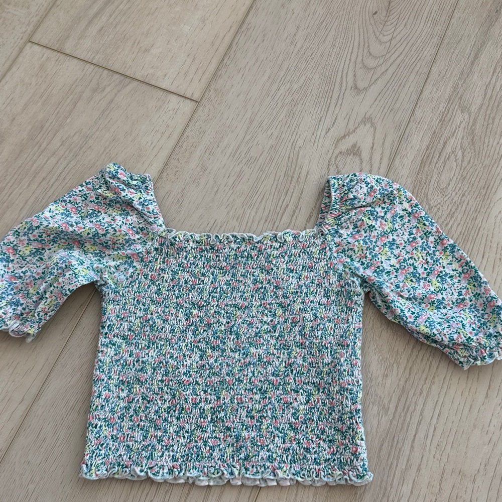 GAP Kids Salmon pink Puff Sleeve Blouse